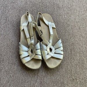 Hotter Women’s Gold Comfort Sandals Open Toe Slingback UK 7.5 US 9.5